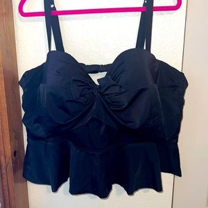 Torrid black underwire swim top size 5